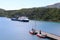 Tugs tied up as Bluebridge ferry arrives at Picton