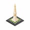 Tugu Jogjakarta famous Landmark monument Indonesia monument isometric illustration vector