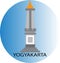 Tugu Yogyakarta Indonesia Vector Icon or Logo