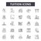 Tuition line icons, signs, vector set, linear concept, outline illustration