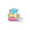 Tuition reimbursement RGB color icon