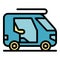 Tuk tricycle icon vector flat