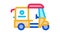 tuk tuk food delivery Icon Animation