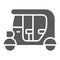 Tuk tuk glyph icon, car and vehicle, rickshaw sign, vector graphics, a solid pattern on a white background.