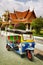 Tuk Tuk taxi in front of a temple