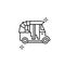 Tuk tuk taxi rickshaw icon. Simple line, outline vector of culture Thailand icons for ui and ux, website or mobile application