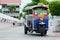 Tuk tuk Thailand traditional taxi on the road