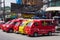 Tuk tuks lined up waiting for business in Bangla road, Patong beach, Phuket, Thailand