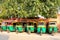 Tuk-tuks parked in Taj Ganj neighborhood of Agra, Uttar Pradesh, India