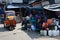 Tuktuk in a junk market