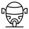 Tuktuk tricycle icon outline vector. Indian bike