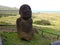 Tukuturi - kneeling moai - mysterious statue on Easter Island Rapa Nui, Chile