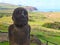 Tukuturi - kneeling moai - mysterious statue on Easter Island Rapa Nui, Chile