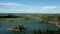 Tula oblast romantsevo hills and lakes drone aerial shot