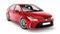 Tula, Russia. February 28, 2021: Toyota Corolla Sedan 2020 compact city red car isolated on white background. 3d
