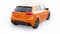 Tula, Russia. February 3, 2022: KIA Rio 2021. Orange Compact urban family hatchback. 3d illustrration.