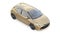 Tula, Russia. February 3, 2022: Toyota Auris 2019 . Compact urban family hatchback. 3D illustration.