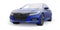 Tula, Russia. January 30, 2022: Honda Accord 2020: Blue large hybrid business sedan for work and family. 3D illustration