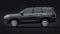 Tula, Russia. July 10, 2021: Toyota Land Cruiser Prado 2018 black suv car isolated on black background. 3d rendering.