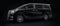 Tula, Russia. June 22, 2021: Toyota Alphard 2015 premium family and business black minivan isolated on black background