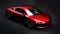 Tula, Russia. May 11, 2021: Audi R8 V10 Quattro 2016 red luxury stylish super sport car on black background. 3d