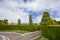 TULCAN, ECUADOR - JULY 3, 2016: the topiary of the cemetery is famous because of its prehispanic sculptures