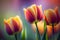 Tulip. A beautiful bouquet of tulips. colourful tulips. tulips in spring, colourful tulips. AI Generative