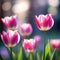 a tulip with a bokeh filled background trending on artstation sharp focus studio photo intricate