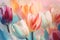 Tulip bouquet. Colorful tulip flowers background.