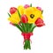 Tulip flower bouquet