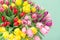 Tulip Flowers Fresh spring bouquet Soft pastel colors