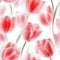 Tulip Flowers Glass Plastic Texture Super Detail Seamless Background. Generative AI