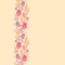 Tulip flowers horizontal seamless pattern