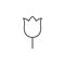 tulip icon. Element of nature icon for mobile concept and web apps. Thin line tulip icon can be used for web and mobile