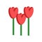 Tulip icon vector isolated on white background, Tulip sign , nature symbols