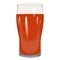 Tulip pint with dark beer for banners, flyers, posters, cards. Lager with foam. International Beer Day. Beer day
