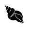 Tulip shell black glyph icon