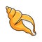 Tulip shell orange RGB color icon