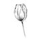 Tulip sketch. Single hand drawn tulip flower isolated on white background. Graphic vector