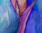 Tulips artwork blue pink closeup art nouveau style