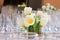 Tulips and champagne cups