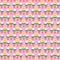 Tulips and flowerpots pattern on pink
