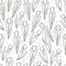 Tulips hand drawn doodle seamless pattern. Floral background for textile, wallpaper, wrapping paper