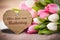 Tulips with message saying Best wishes for Mother\'s Day