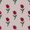 The tulips on pink background. Seamless pattern. Design for Wallpaper, cases, bags and packaging