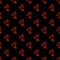 Tulips seamless pattern on black background with lush lava tinting