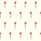 Tulips seamless pattern. Cute red tulips flowers.