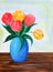 Tulips in vase