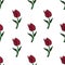 The tulips on white background. Seamless pattern. Design for Wallpaper, cases, bags and packaging