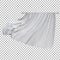 The tulle blows up in the wind. Ð¡lear white transparent curtains for windows.